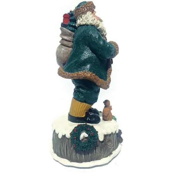 Home for the Holidays Visions of Santa 1839 Resin Santa Musical Figure 10 Inches - Picture 10 of 16